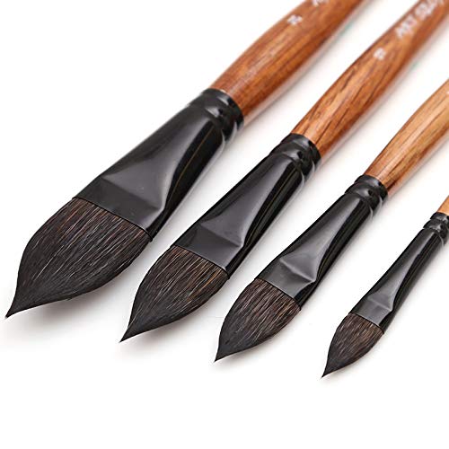 JSEIAJB Oval Artist Watercolor Paint Brush Art Soft Brush Painting Pen for Gouache Wash/Mop Art Supplies