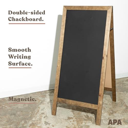 Ilyapa A Frame Chalk Board Easel Sign 27x58 in - Sandwich Signs Outdoor