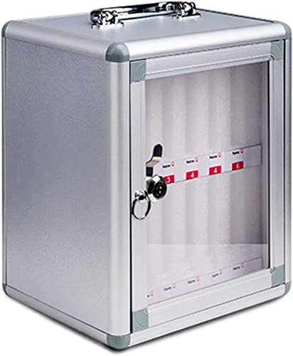 USZWBY Cell Mobile Phone Safe 60 Slots Metal Mobile Phone Management Box Transparent Portable Wall Mobile Phone Storage Box (12)