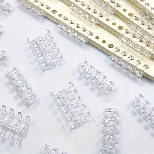 A5 ring binder Ring Binder Mechanism 50 Pieces 5 Binding Spines Snap Rings Plastic Round Comb Office Supply