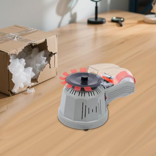 Automatic Tape Dispenser, High-Efficiency Tape Cutting Machine with Adjustable 6-60mm Length and 3-25mm Widt Electric Rotary Tape Dispenser for Schools Offices Warehouses