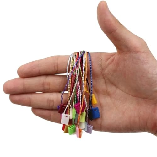 Hang Tag String 1000pcs 17cm Security Tag Label Hanger Tags Plastic Snap Lock Pins Fasteners Loop Locks Garments Bags Accessories(Gray)
