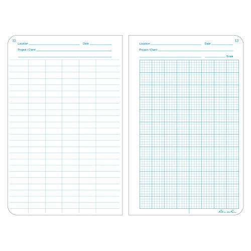 Rite in the Rain Weatherproof Hard Cover Notebook, 4.75" x 7.5", Yellow Cover, Geological Pattern (No. 540F)