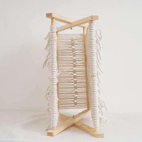 HGIYA Basket Storage Box Kitchen Macrame Book Rack,Boho Home,Standing For Books,Newspaper,Multi-Functional Standing Rack