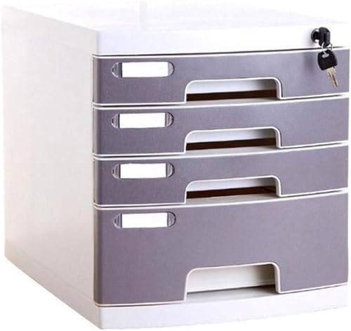 noxozoqm Flat File Cabinet,Multi-Layer Lockable Desktop Drawer Manager,File Storage and Finishing Low Cabinet, Office Data Sorting Organizer (Size : Medium 4-Layers)