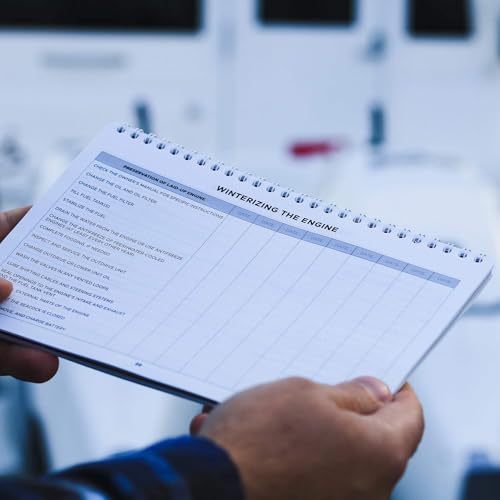 backstay Single Engine Marine Maintenance Logbook, 9 x 6 in, 80 Pages, Waterproof Cover, with Rite in Rain Paper