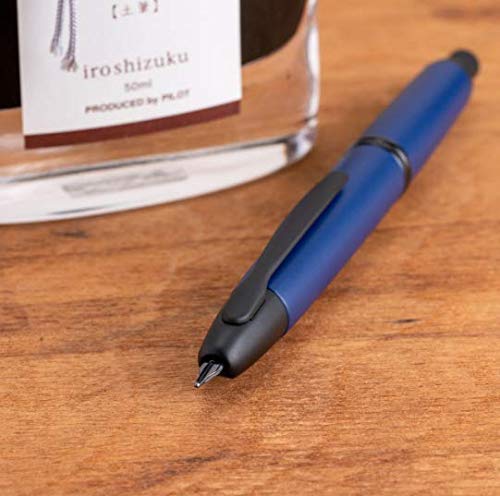 PILOT Vanishing Point Collection Refillable & Retractable Fountain Pen, Matte Blue Barrel, Extra Fine Nib (60595)
