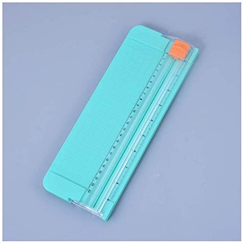 Yesmya Paper Cutter Rotary Trimmer Paper Cutter, Photo Cropper, Portable Small-Scale A 4 Manual Cutter, Household Invoice Label Paper Cutter (Color : Green)