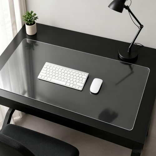 Clear Desk Pad Blotter on Top of Desks 23.6x70.2in, 1.5mm