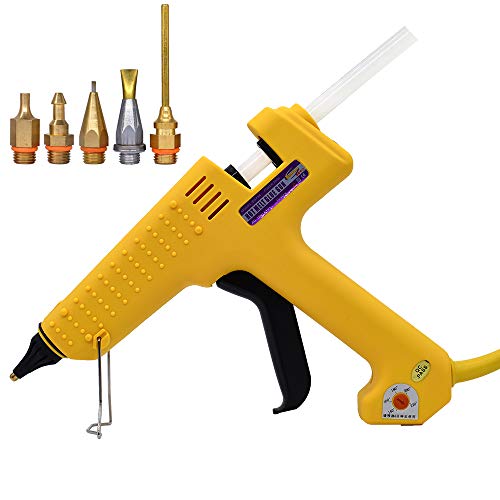Professional 150W 200W 250W 110V Hot Melt Glue Gun Gift 6.0x45mm 2.0x70mm 3.0x50mm Nozzle Adjustable Temperature Glue Gun with 5 Copper Nozzles