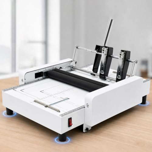 GmhXylophyte Booklet Maker Machine, A3 Paper Folder Stapler Machine 2-in-1 Design with Silicone Folding Rollers, Stable Paper Feeding; Minimizes Paper Jams, Rugged and Durable C