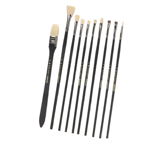 AFPSDLFJDLS Water Chalk Art Special Bristle Gouache Acrylic Oil Brush Flat Peak Round Flat Peak Fan Pen Set