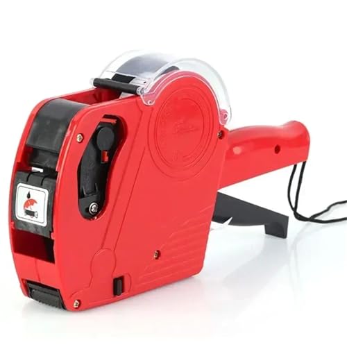 MX-5500 8 Digits Handheld Tag Gun with 1 Ink Coding Machine Label Gun for Retail Stores Supermarket(Red)