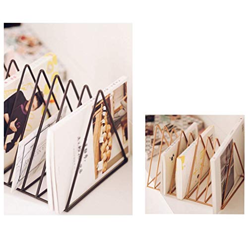 GVRMLDF Desktop File Organizer，Vertical Notebook，Letter Holders，Extra Strong Metal，Great for Teachers, Decor, Desk Organizers or Office Organization(D)