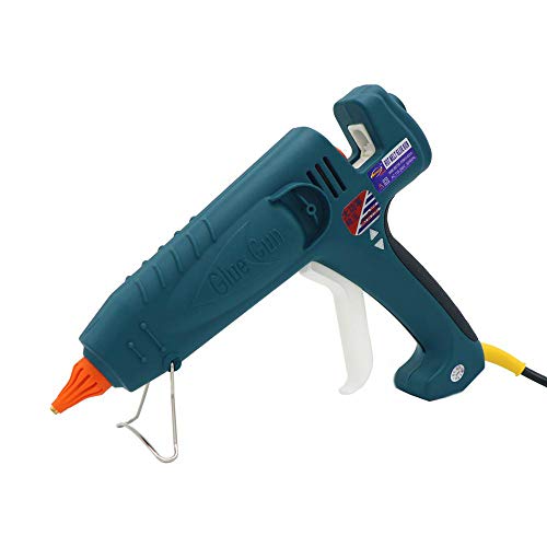 Big Size Hot Glue Gun, Fast Heating 500-watt High Power Full Size Professional Melt Glue Gun Kit with 10Pcs 0.43"x5.9" Premium Glue Sticks and Copper Nozzle for Heavy Duty Industrial Purpose, Green