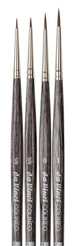 da Vinci Colinéo Serie 5522 Vegan Brush Imitation Sable Kolinsky No. 5/0, 3/0, 0, 1
