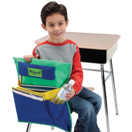 Really Good Stuff Deluxe Multi-Pocket Chair Pockets, 6-Pack, Green