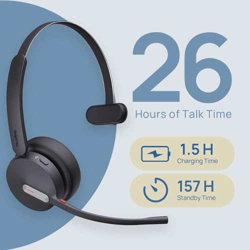 Yealink WH64 Mono Wireless Headset with Mic, Dual Mode DECT & Bluetooth
