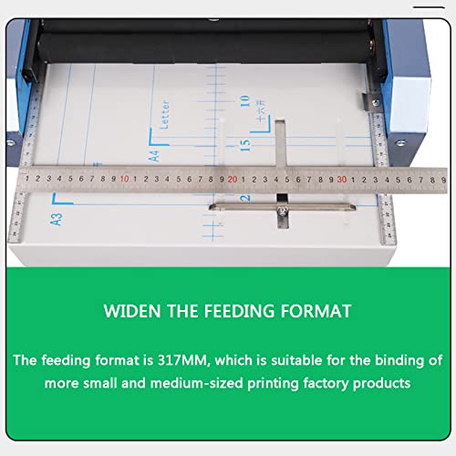 FKHFTI Electric Paper Book Stapler Creaser, A3 Brochure Stapler Folding Machine, Saddle Stitch Flat-Clinch Automatic Binding Machine, Folder Dashed Machine for Card Folder Color Pages