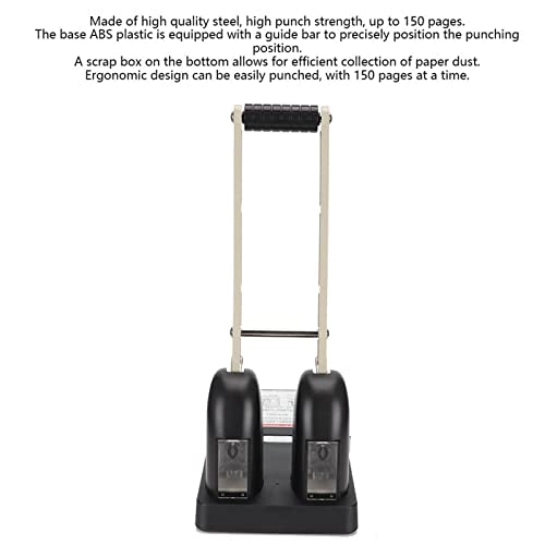 Paper Hole Puncher for Office School Studio Supplies , 2 Hole 150 Sheet Capacity Manual Labor saving Paper Puncher Desktop Hole Punch
