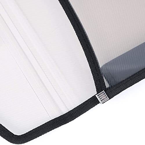 File Folder 7Pcs File Bags Storage Bags Plastic File Folder Poly Pockets Envelope Expanding File Wallet A4/Letter Size Large Document Folder with Button for School Office Supplies Expanding Files