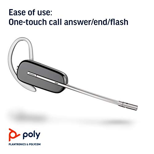 Poly (Plantronics + Polycom) Savi 440 Wireless DECT Headset (Poly) - Convertible (3 wearing styles) - Compatible to connect to your PC/Mac - Works with Teams, Zoom, Black (W440 SAVI)