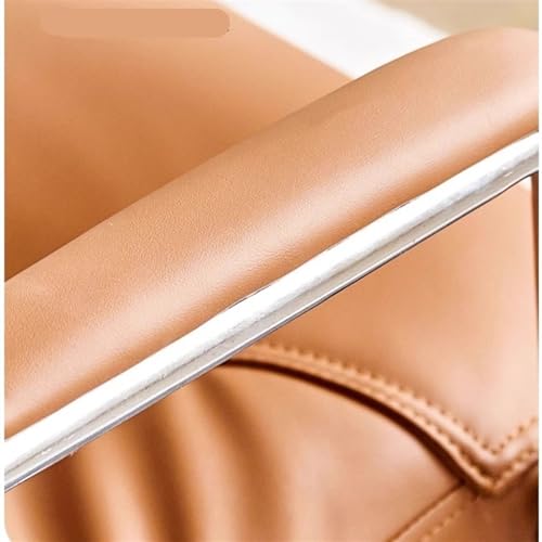 Office Chair High Back Executive Office Chair PU Leather with Armrest, Ergonomic Desk for Home Adjustable(Brown)