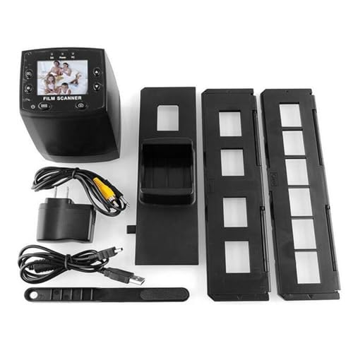 Mini Digital Film & Slide Scanner, Negative Viewer, with 2.4 LCD Color Screen, Slide Mounts Feeder, Converts 35mm, 126, 110, 8mm Film Slides to JPEG Images