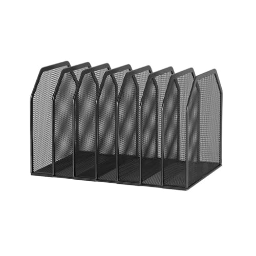 File Organizer Section Vertical Desktop Organizer, Mesh File Folder Stand Sorter for Office Home(Large)