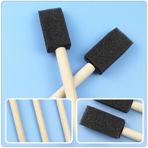 Foam Paint Brushes 100-Piece Craft Foam Brushes - Sponge Applicators Perfect for Watercolor Painting & Graffiti Artwork