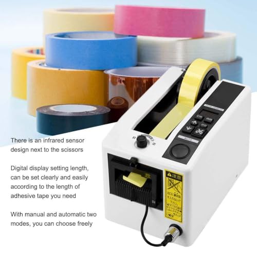 Eiwitany Automatic Electric Tape Dispenser & Cutter, Cuts Adhesive Tape 8-50mm Wide, Ideals for Home, Office & Craft Projects