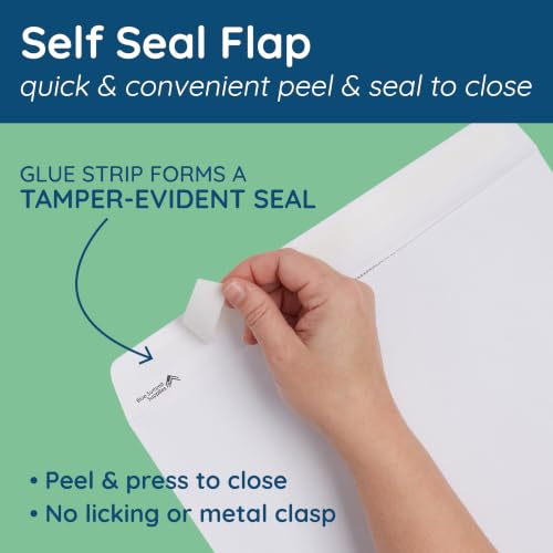 Blue Summit Supplies 50 11" x 14" Catalog Envelopes, Self Seal, White