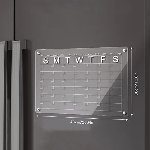 Magnetic Calendar Fridge Planning Whiteboard Dry Erase Calendar