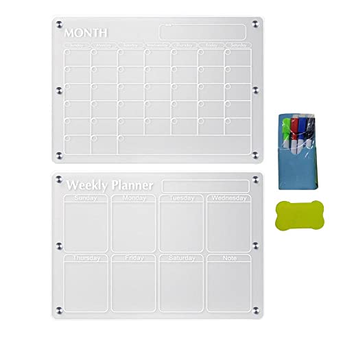 Magnetic Calendar Fridge Dry Erase Board Planner Schedule Board