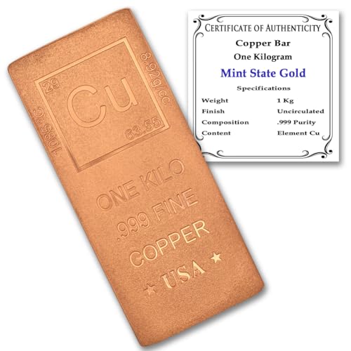1 Kilo Copper Bar (Flat Style) .999 Pure Paperweight