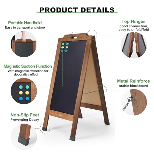 Pubell Magnetic Sandwich Chalkboard Board Signs