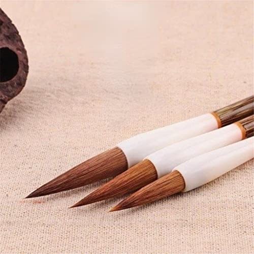 YMGSCC Chinese Calligraphy Brush Pen Hard Weasel Hair Ink Brush Set Official Script Painting Writing Brush Pen