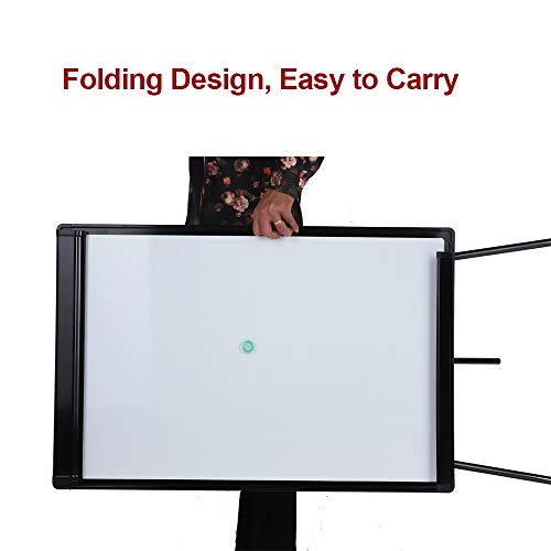 Magnetic Whiteboard Easel Dry Erase Board with Tripod Stand, 36"x24", Black