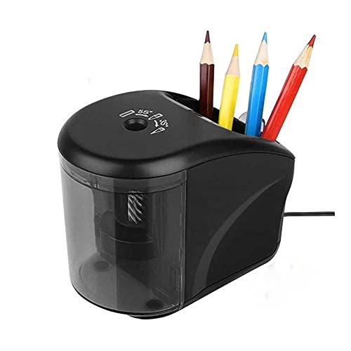 UOOD Electric Pencil Sharpener Heavy Duty Automatic Pencil Sharpener with Auto Stop Fast Sharpen Stronger Helical Blade Safety Design for Classroom,Home, Office, Artist, Students