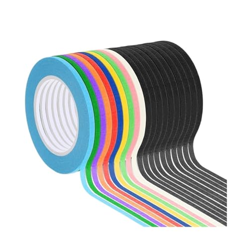 Xuanqiu Whiteboard Tape 40 Rolls 1/8 Inch Whiteboard Tape Line Graphic Pinstripe for Dry Erase Board Draping Gridding