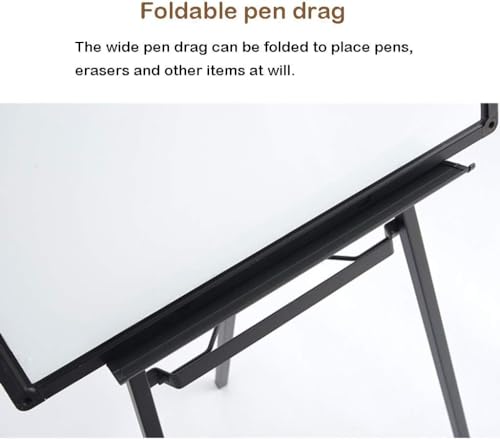 JKSVTF whiteboard - Tripod Flip Chart Easel 60X90CM, Height Adjustable and Foldable, Portable Dry Erase Board for Office Teaching and Family
