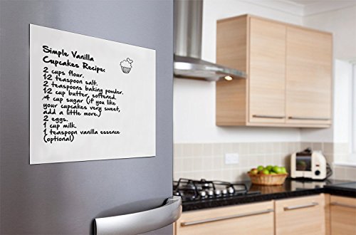 Dry Erase Magnetic Roll, Glossy White Write on/Wipe Off Magnet, 24 inches by Flexible Magnets (2 ft x 25 ft)