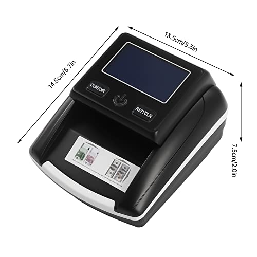 Portable Counterfeit Bill Detector & Money Counter, Rechargeable Any Way Direction USD & EUR Bill Checker Machine, Accurate Money Detector for Car/Office/Home with Total Value Display, <0.5s/Note