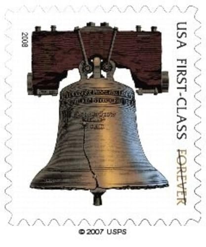 USPS Forever Stamps Liberty Bell 100 Stamps (5 Books of 20)