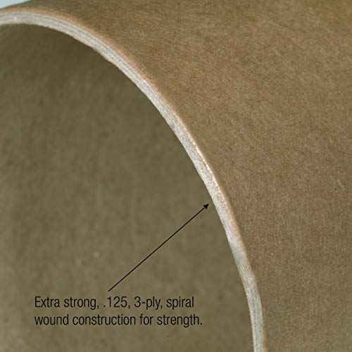 Box USA Mailing Tubes, 4" W x 36" H, 12-Pack - Heavy-Duty Round Corrugated Tubes for Mailing and Storage of Blueprints, Artwork, Crafts, Posters, Long Art Holder