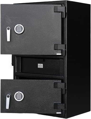 Templeton Safes T871 2-Door Depository Drop Safe, Dual Keypad, 6.44 CBF