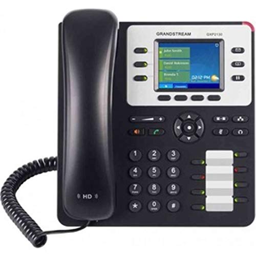 Grandstream GXP2130 IP Phone | 3 Lines, 3 SIP Accounts | 2.8-Inch Color Display | Dual-Port Gigabit Ethernet with Integrated PoE