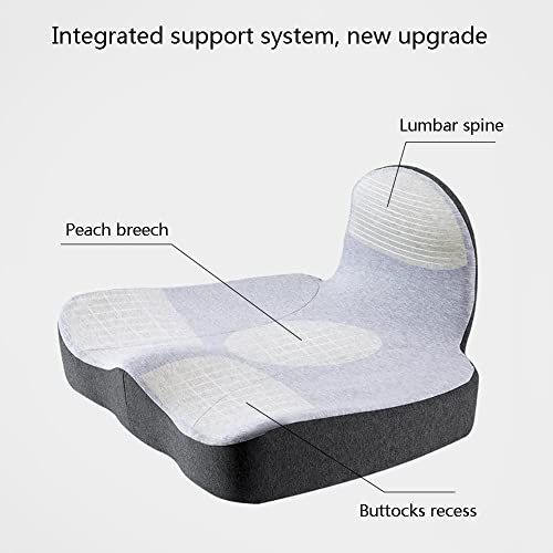 XARONF Seat Cushion for Long Sitting, Office Chair Seat Cushion Pillow, Memory Foam Butt Support Cushion, Memory Foam Desk Chair Pad
