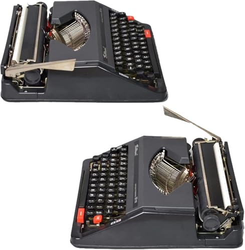 GAYAYAS Portable Mechanical Retro Typewriter, Type Writer Classic Word Processor -Mechanical English Typewriter, for Notes Letters or Creative Writing Black