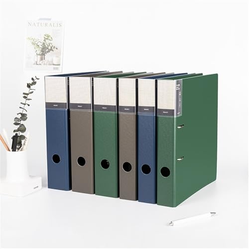Letter Size 3-piece A4 Perforated File Folder 2-Hole Data Sheet Detachable Archive Storage for Organized(Gris)